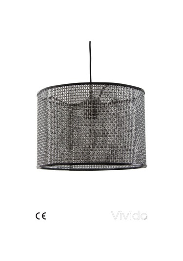 Wicker Siyah-beyaz Hasır Sarkıt Avize Siyah