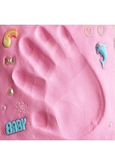 20g Bebek Bakımı Hava Kurutma Yumuşak Kil Bebek El İzi Ayak İzi Kiti Döküm El Parmak İzi