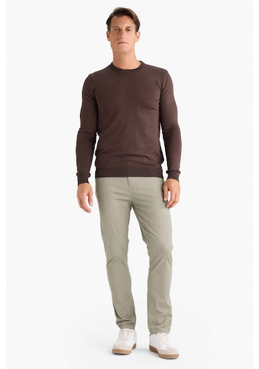 DeFacto Standart Fit Bisiklet Yaka Triko Kazak C8814AX24WNBN497