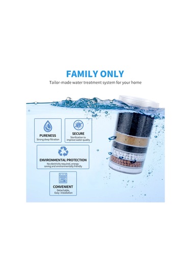 Xindoker Su Filtresi İçin 6 Katlı Filtre Elemanı - Kolay Kurulum Ve Yüksek Uyum Siyah