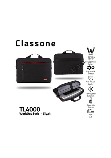 Classone Tl4000 Workout 15.6 “Notebook- Laptop El Çantası-Siyah
