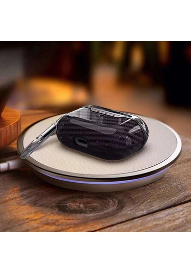 Honmex Airpods Uyumlu Pro İçin Tpu Koruyucu Kılıf - Karbon Fiber Desenli, Su Geçirmez, Taşınabilir Kulaklık Kutusu Lacivert Diğer