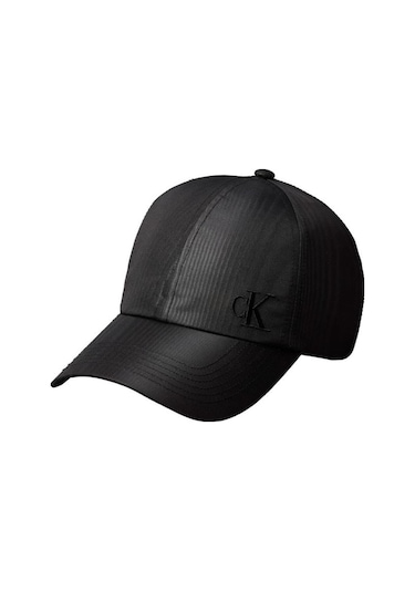 Calvin Klein Monogram Embroıdery Moıre Cap-14786 Siyah