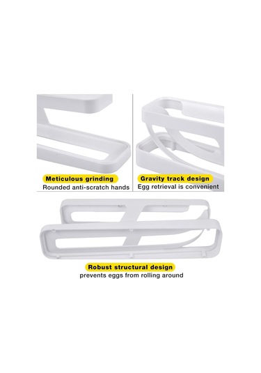 Yumurta Tutucu Buzdolabı Yumurta Tepsisi, Buzdolabı Düzenleyici, Otomatik Yuvarlanan Yumurta Tutucu 2 Katmanlı Otomatik Yuvarlanan Yumurta Dağıtıcı Yumurta Dağıtıcı Yumurta Saklama
