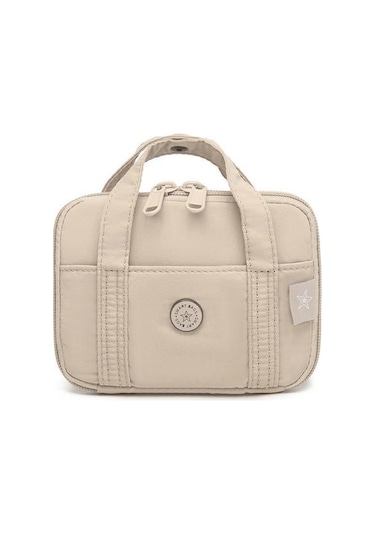 Smart Bags Mikro Poly Kumaş Askılı Mini Boy Kadın Cüzdanı 3346 Bej