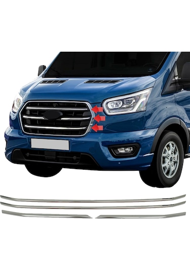 Ford Transit Ön Panjur Çerçevesi Kromu Nikelajı 2019 Sonrası