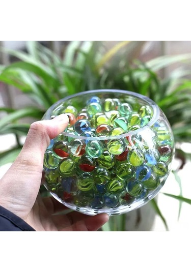 Dofolink 14mm Renkli Cam Boncuklar - 20 Adet - Oyun, Akvaryum Dekorasyonu Ve El İşleri İçin Uygun