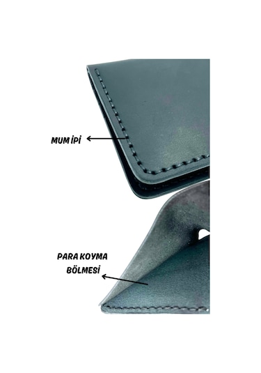 El Yapımı Hakiki Deri Premium Cüzdan Siyah