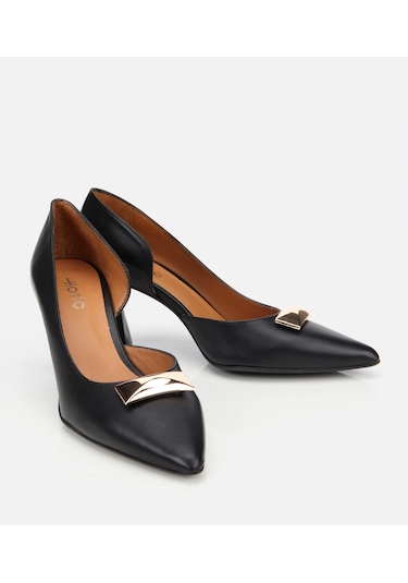 Hotiç Kadın Deri Siyah Tokalı Stiletto 01ayh304210a100 Siyah