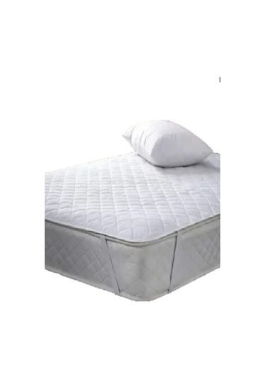 Bebesi Yatak Koruyucu Kapitoneli 90x190 Cm Tek Kişilik Köşe Lastikli Beyaz