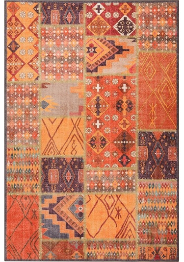 Artloop Jazz Şönil Dokuma Pamuk Polyester Renkli Halı Al 332