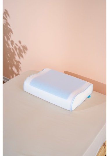 Jelli Ortopedik Visco Yastık Serinleten Yastık 45 31 10/7 Cm Beyaz