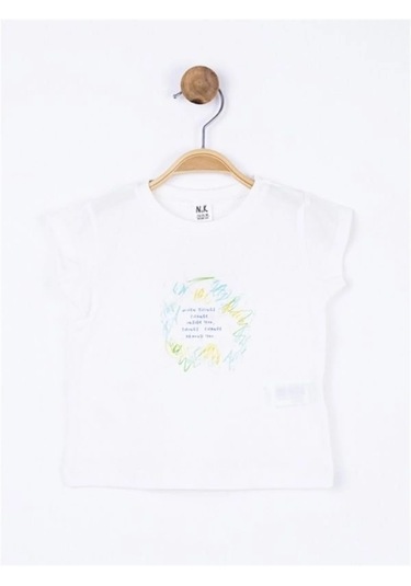 Nk Kids Kız Bebek Time Yazılı Pamuklu Tshirt-11896 Ekru