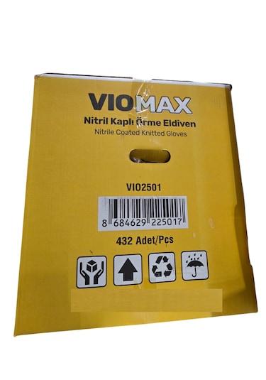 Vıomax Vıo2501 Nitril Kaplı No 10 Örme Eldiven 432 Çift