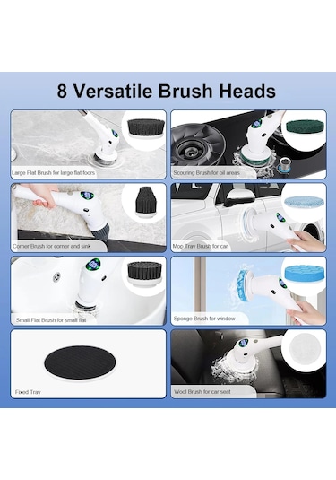 Elektrikli Temizleme Fırçası 8'i 1 Arada Çok Fonksiyonlu Ev 1 Bilgisayar