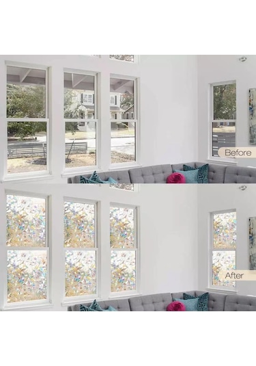 Statik Desenli Cam Folyosu Buzlu Cam Folyo Cam Filmi 3 D. (431361416)