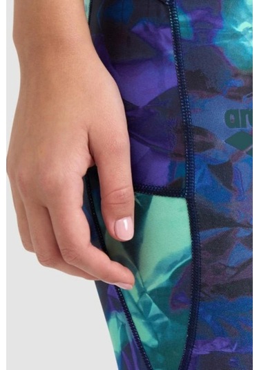 Arena Yeşil Desenli Destekleyici Yüksek Bel Kadın Tayt 005720660 Yeşil Desenli