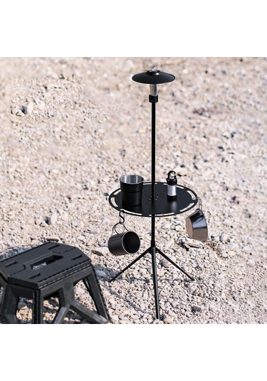 Dolıty Taşıma Çantalı Kamp Masası, Sehpa, Kompakt Plaj Siyah Çok Renkli