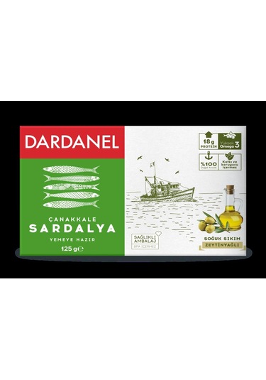 Dardanel Zeytinyağlı Çanakkale Sardalya 125 G