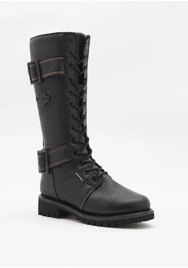 Harley Davidson Belhaven Waterproof Black Kadın Çizme Siyah