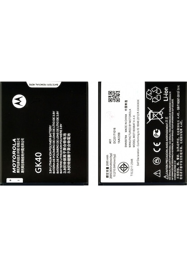 Motorola Moto E3 E4 G5 G4 Play Gk40 Mot1609Bat Batarya Pil