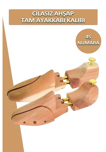 Cilasız Ahşap Tam Ayakkabı Kalıbı 45 Numara