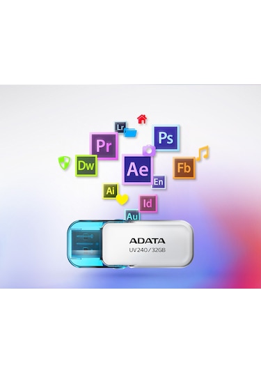 Adata Uv240 32gb Usb2.0 Beyaz Usb Bellek Auv240-32g-rwh