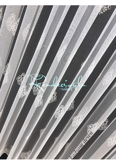 Tül Perde Kırışmaz Grek Zemin Serpme Işleme 2 Farklı Desen Çok Renkli