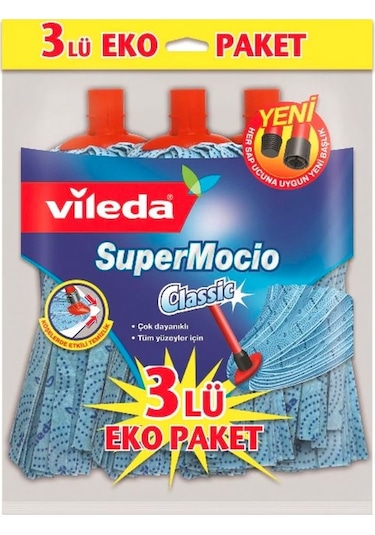 Vileda Supermocio Classic Eko Paket 3'lü
