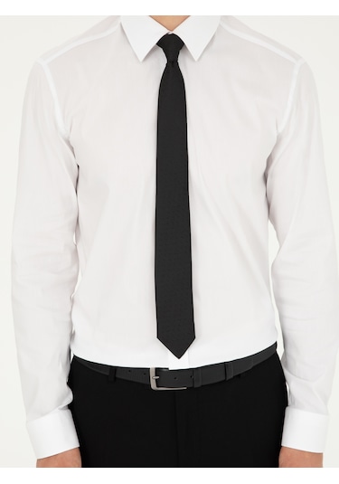 Cacharel Beyaz Slim Fit Pamuk Karışımlı Klasik Gömlek 15841036