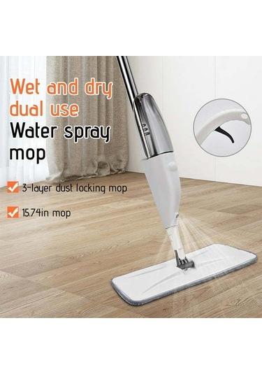 Reedark Ev Ve İşyeri Temizliği İçin Çift Fonksiyonlu Sprey Mop - Mikrofiber Yıkama Panosu Ve Yeniden Kullanılabilir Su Deposu