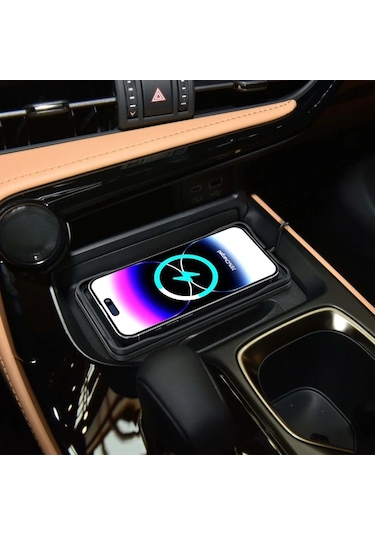 Honeybeeshop Siyah Fast Car Kablosuz Sarj Cihazi İphone Uyumlu 16 15 14 Xiaomi Kaymaz Silikonlu Usb Sarj Pedi