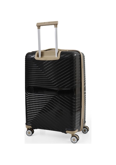 Ççs 5239 Polipropilen Orta Boy Valiz Siyah-bej Siyah - Bej