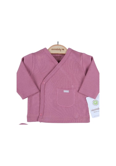 3 Ay Cepli Çizgili 5'li Hastane Çıkış Seti Gül Kurusu Gülkurusu