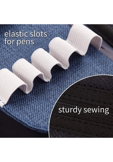 Willowhaven Angoo Pamuk Keten Büyük Kapasiteli Kalem Kırtasiye Çantası Siyah, 60x58x57cm, 480x876x883mm, 130g Siyah