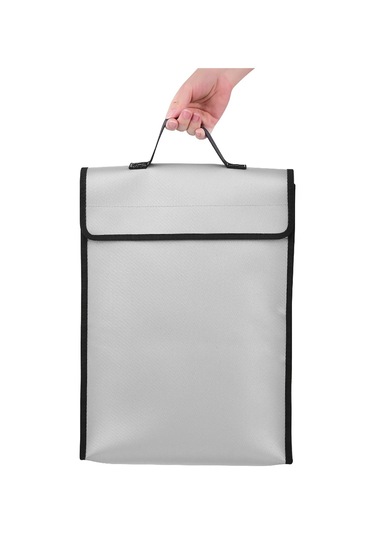 Yanmaz Belge Çanta Su Geçirmez Sıvı Silikon Malzeme Os2719 Gümüş