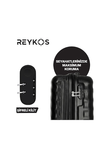 Reykos Rey-way Siyah Büyük Boy Valiz