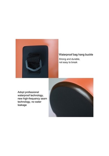 Zcjb Dış Mekan Su Geçirmez Tek Omuzlu Kuru Çanta Kuru Çuval Pvc Varil Çanta, Kapasite: 5l Turuncu Turuncu