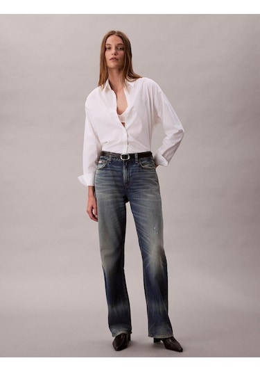Calvin Klein Aop Logo Perfect Button-down Shi-11647 Beyaz