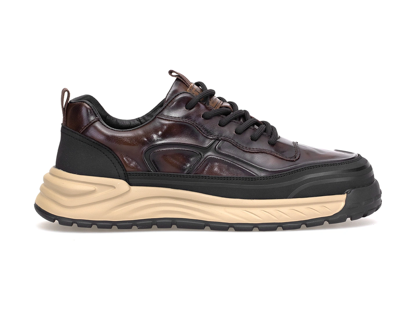 Guja 25k570-1 Erkek Hakiki Deri Klasik Sneaker Kahverengi Kahverengi