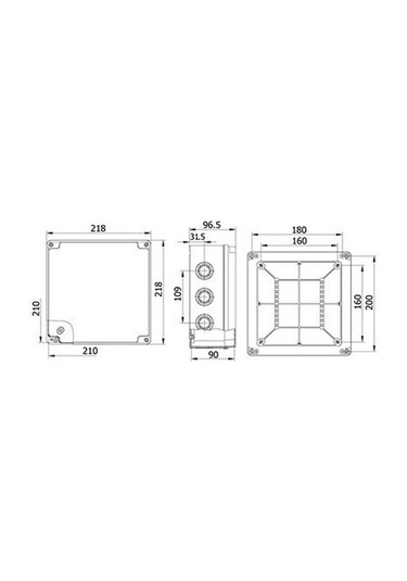 METE ENERJİ 40205005 210X210X90 Termoplastik Buat Gri