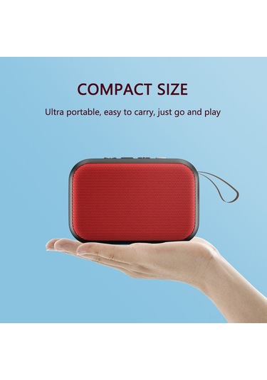 Konesam Kırmızı Dış Mekan Bluetooth Hoparlörü - Hıfı Ses Kalitesi, Usb/tf Kart/dab Radyo, Kolay Taşınabilir Mini Subwoofer