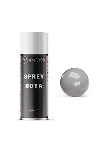 Replax Plastik Boyası Metalik Gri Sprey Boya 400 Ml