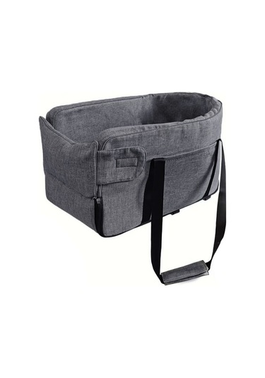 Geeksen Köpek Ve Kediler İçin Taşınabilir Konsol Araç Koltuğu, Çıkarılabilir Kol Dayanağı, Yumuşak Yastık Ve Emniyet Kemeri