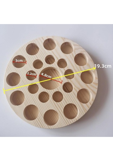 Suntek Uçucu Yağ Ekran Depolama Düzenleyici Raf Ahşap-22-yuva Ahşap 22 Yuva