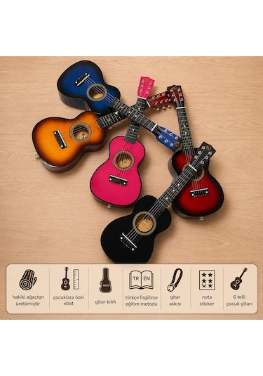 Fourtune Loki T-80SB 6 Telli Sunburst Çocuk Gitarı Gerçek Ağaç