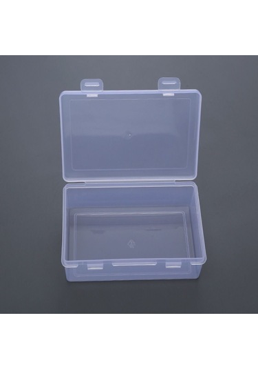 Kare Takı Boncuk Konteyner Plastik Küçük Öğeler Durumda Taşınabilir Saklama Kutusu Elektrikli El Aletleri Tutucu Şeffaf