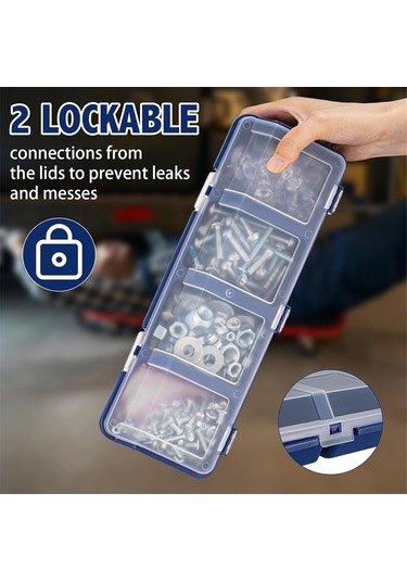 Xurunkeji Paket Vida Düzenleyici Kutu Kapaklı 4 Bölmeli Alet Kutusu Bölücü Bölmeli Kaplar Sıralama Vida Alet Kutusu Kılıfı 50x40x8cm Xurunkeji Paket Vida Düzenleyici Kutu Kapaklı 4 Bölmeli Alet Kutusu Bölücü Bölmeli Kaplar Sıralama Vida Alet Kutusu Kılıfı 50x40x8cm