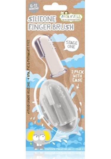 Jack N'Jill Kids 6 - 12 Ay Silikon Parmak Diş Fırçası 2'li
