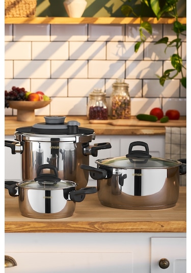 Emsan Wedding 16 Parça Çelik Tencere Seti